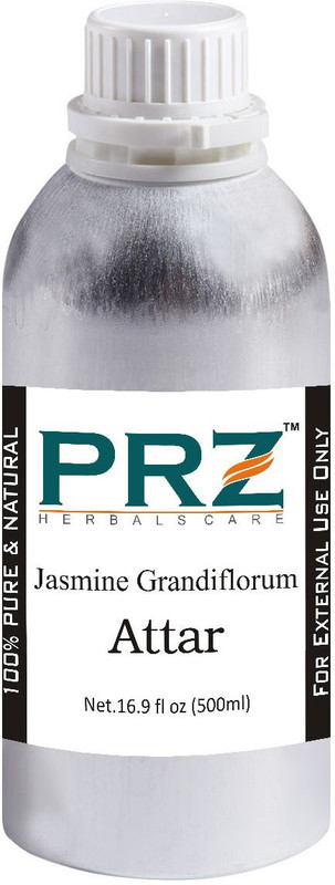 PRZ Jasmine Grandiflorum Attar Roll-on For Unisex (500 ML) - Pure Natural Premium Quality Perfume (Non-Alcoholic) Floral Attar(Floral)