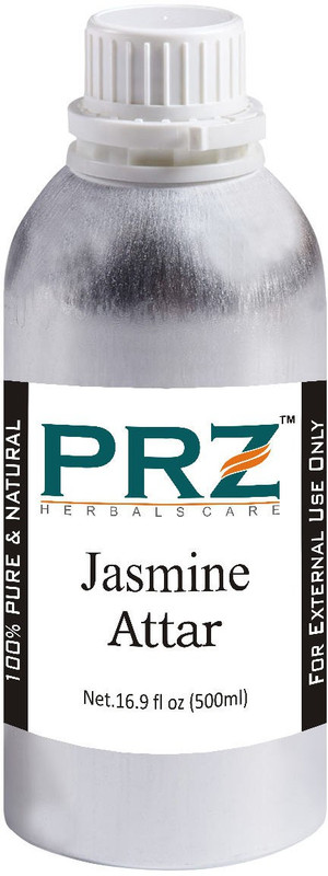 PRZ Jasmine Attar Roll-on For Unisex (500 ML) - Pure Natural Premium Quality Perfume (Non-Alcoholic) Floral Attar(Floral)