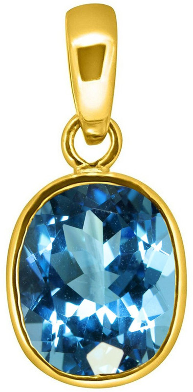 Tejvij And Sons 10 25 Ratti Blue Topaz Pendent Ashthadhatu