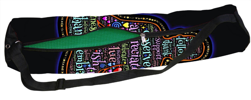 Orgner Poly Canvas Printed yoga mat Covers. Design : Yoga Cherish Follow Support & more(Multicolor, Backpack)