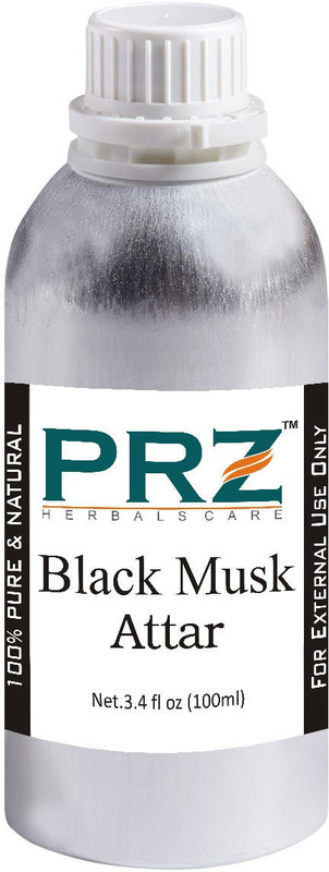 PRZ Black Musk Attar For Unisex (100 ML) - Pure Natural Premium Quality Perfume (Non-Alcoholic) Floral Attar(Musk)
