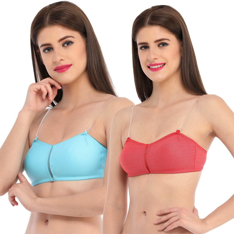 love2flaunt Non Padded Full Coverage Women Tube Non Padded Bra(Red, Light Green)