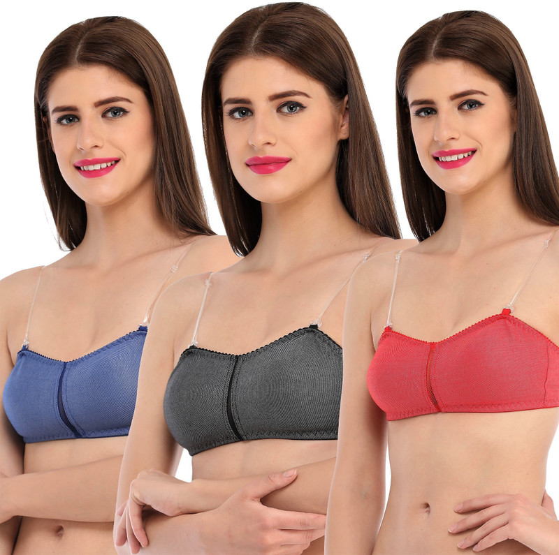 love2flaunt Non Padded Full Coverage Women Tube Non Padded Bra(Red, Blue, Black)