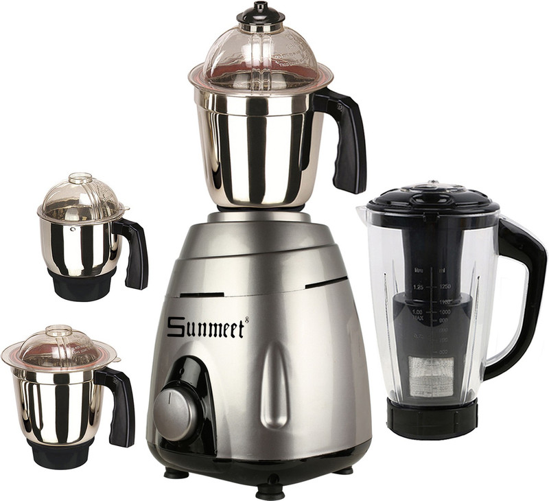 Sunmeet SM_VGuard_Grey_MG17-MA-17 600 W Juicer Mixer Grinder(Metallic Grey, 4 Jars)