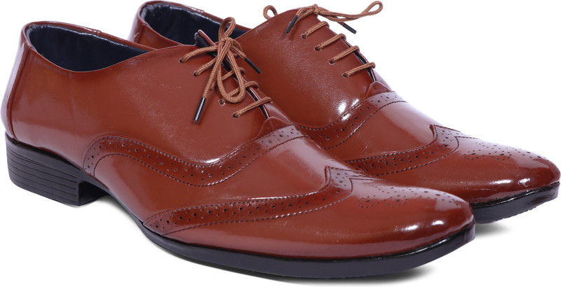 Beonza Lace Up Shoes For Men(Brown)