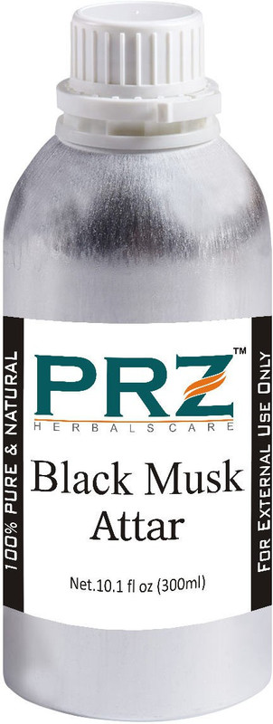 PRZ Black Musk Attar For Unisex (300 ML) - Pure Natural Premium Quality Perfume (Non-Alcoholic) Floral Attar(Musk)