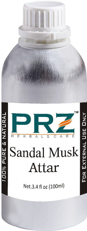 PRZ Sandal Musk Attar For Unisex (100 ML) - Pure Natural Premium Quality Perfume (Non-Alcoholic) Floral Attar(Floral)