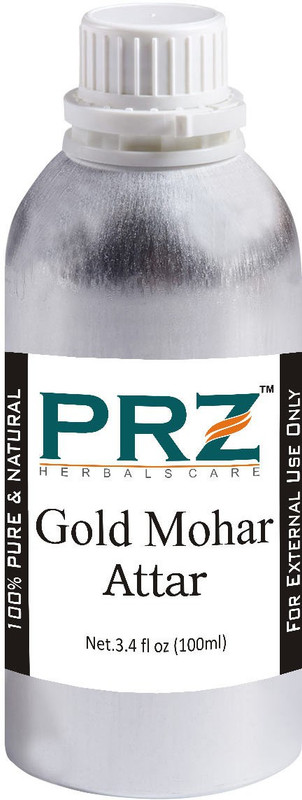 PRZ Gold Mohar Attar For Unisex (100 ML) - Pure Natural Premium Quality Perfume (Non-Alcoholic) Floral Attar(Gulmohar)
