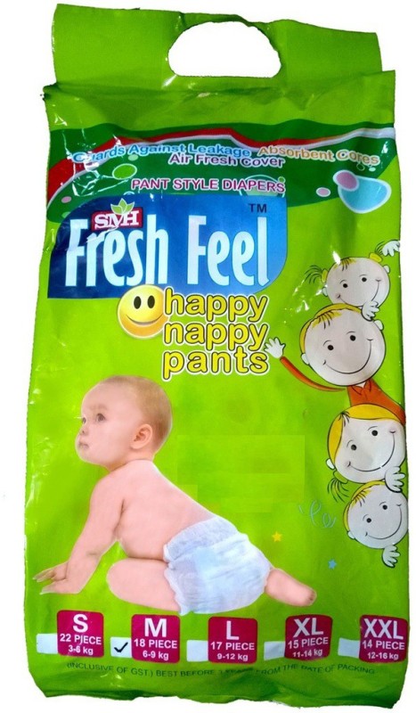 Fresh Feel Medium Pant Diaper(Mega Pack-(108/144/180/216)pieces) - M(144 Pieces)