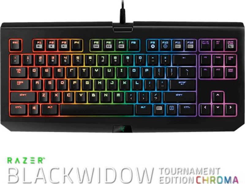 Razer BlackWidow Tournament Edition Chroma – RGB Mechanical Wired USB Gaming Keyboard(Black)