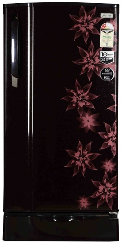 Godrej 185 L Direct Cool Single Door 2 Star Refrigerator with Base Drawer(Berry Bloom, RD EDGESX 185 PM 2.2)