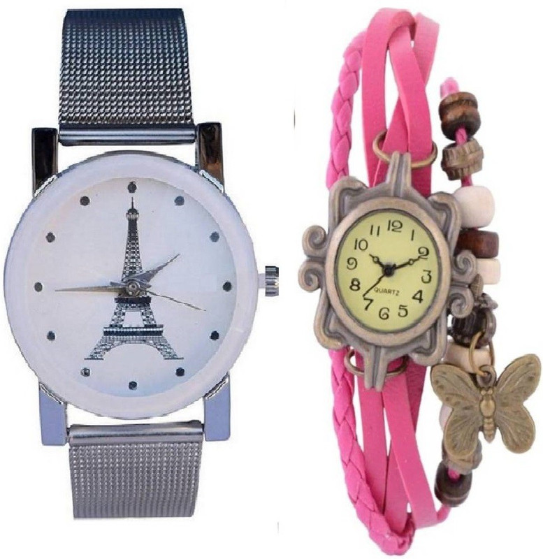 rkinso WNLO34-Culture dgcVINTAGE-D.Pink Vintage butterfly Watch - For Girls Vintage butterfly Watch Analog Watch  - For Women