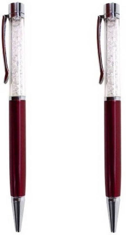 indogifts Crystal Ball Pen Ball Pen(Pack of 2)