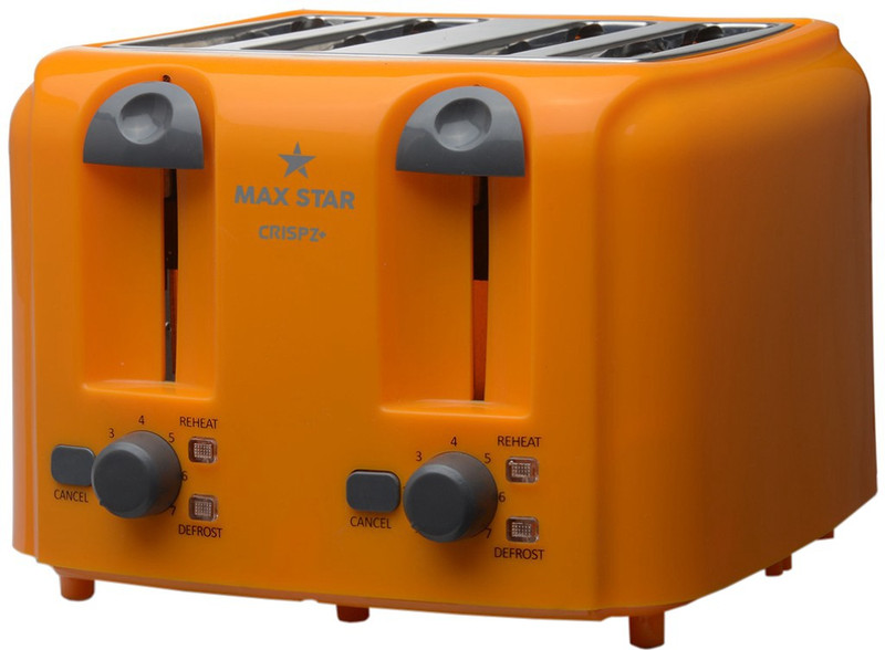 Maxstar PT01 Crispz+ 1500 W Pop Up Toaster(Orange) Maxstar PT01 Crispz+ 1500 W Pop Up Toaster(Orange)