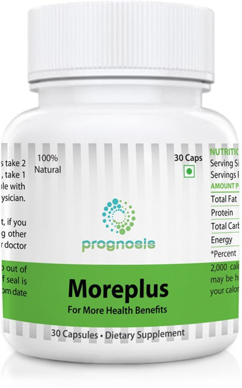 prognosishealthcare MOREPLUS Moringa Leaf Extract (500mg) 30 Veg Capsules(510 mg)