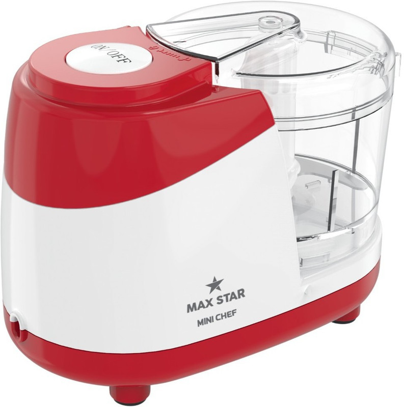 Maxstar MC01 Mini Chef 250 W Chopper(Red & White)