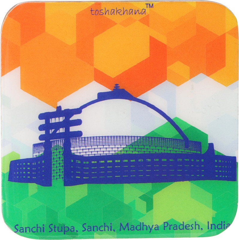toshakhana 809 MDF Sanchi Stupa Sanchi MP India Fridge Magnet Pack of 1(Multicolor)