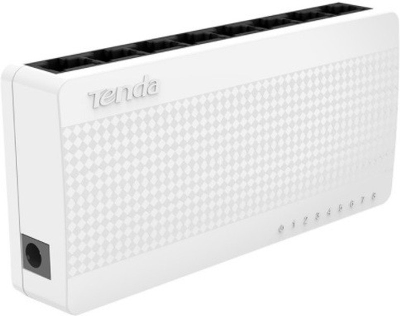 TENDA S108 8 Ports 100 Mbps Unmanaged Network Switch(White)