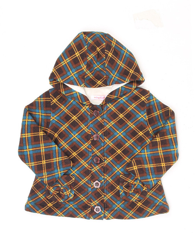 Wingsfield Full Sleeve Checkered Baby Boys Jacket