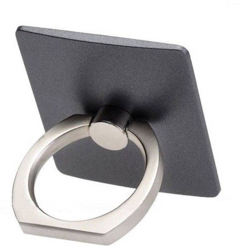 oxza Finger Grip Ring Stand with Hook -Black Mobile Holder