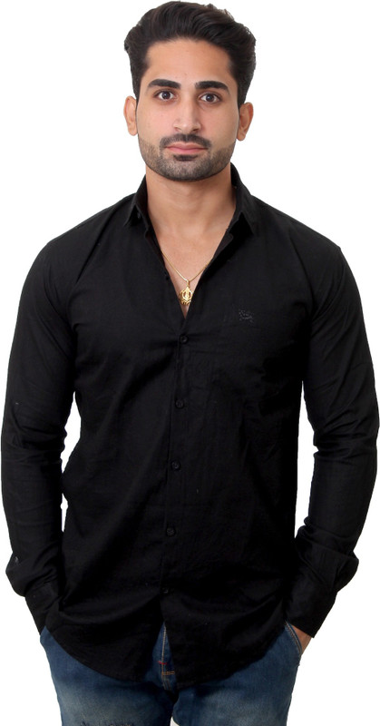 magnum elite Men Solid Casual Black Shirt