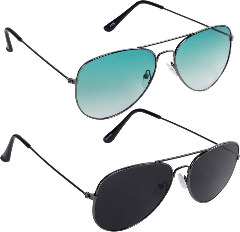 Reyda Aviator, Aviator Sunglasses(Green, Black)