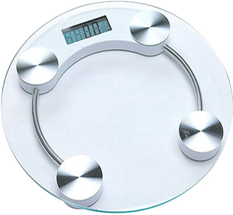 Trost Digital Thick Glass Body Round Weighing Scale(Transparent)