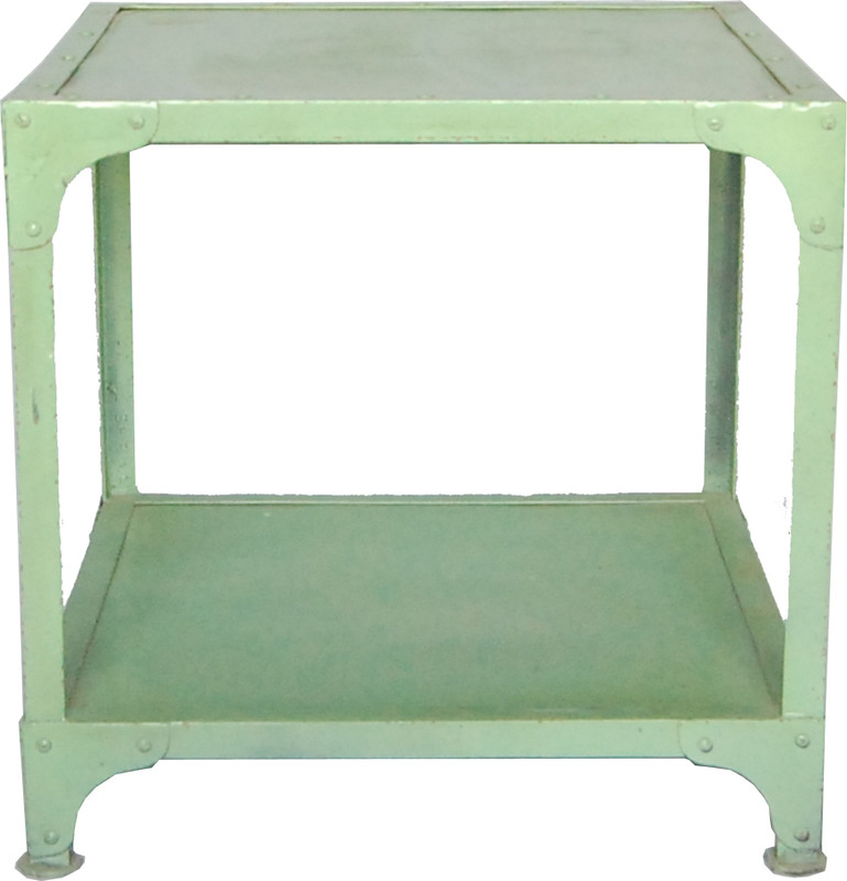 handicrafts factory Metal Side Table(Finish Color - Green)