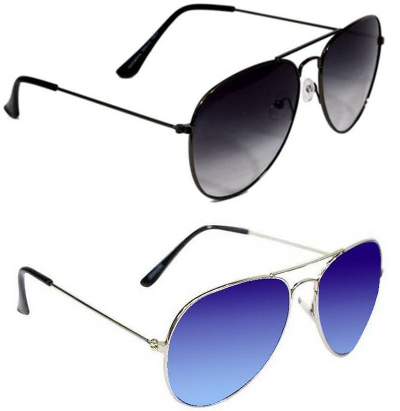 Stop N buy Aviator Sunglasses(Blue, Black) Stop N buy Aviator Sunglasses(Blue, Black)