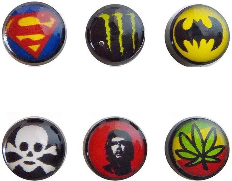 lana vels Set Of 6 Super HERO Elite Chalcedony Zinc Magnetic Earring