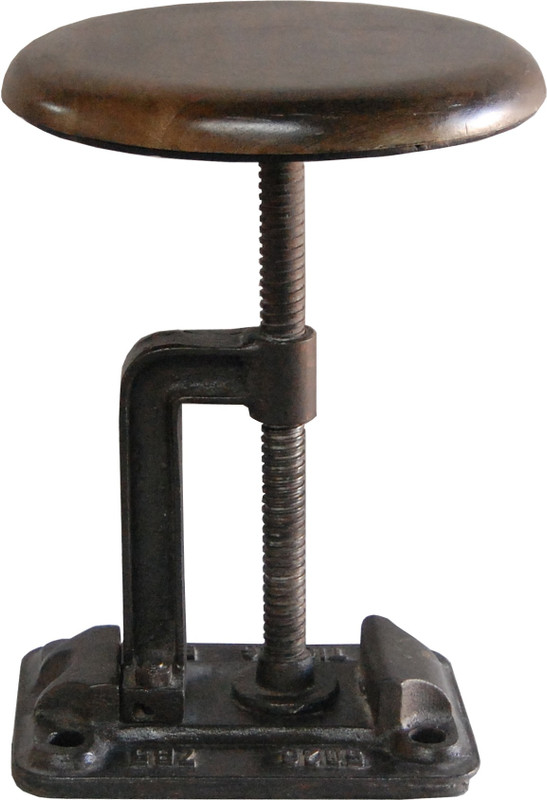 handicrafts factory industrial iron wooden stool Living & Bedroom Stool(Black)