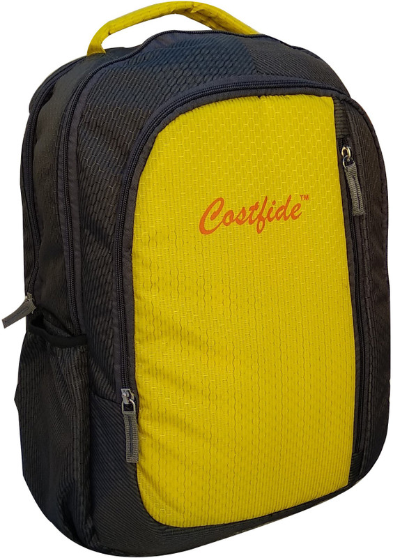 costfide Light Weight Sturdy Durable laptop 25 L Backpack(Black, Yellow)