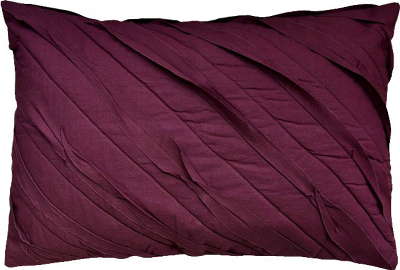 zila home Self Design Pillows Cover(45 cm*68 cm, Purple)