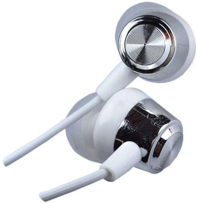 gazzet adphone Accessory White In Ear Wired Earphones With Mic Wired Headset with Mic(White, In the Ear)