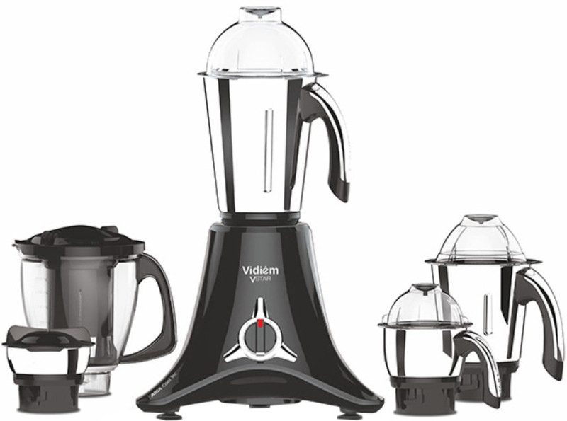 Vidiem V Star Premium 750 W Mixer Grinder(Black, 5 Jars) Vidiem V Star Premium 750 W Mixer Grinder(Black, 5 Jars)