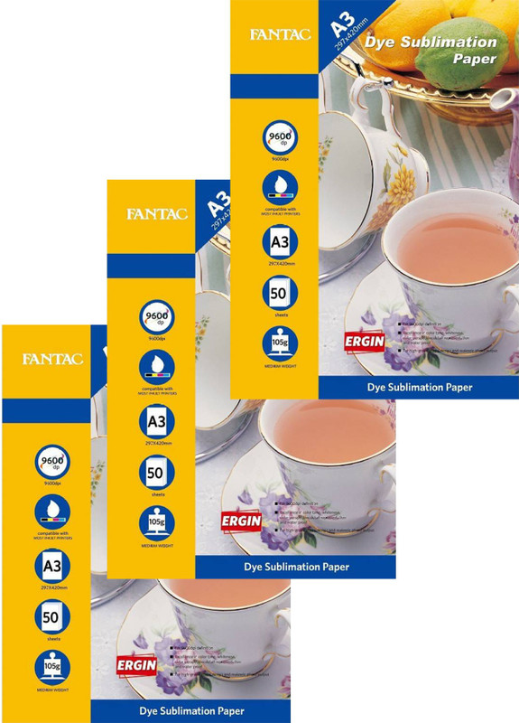 fantac Dye sublimation paper Plain A3 Sublimation Mug Printing Paper(Set of 3, White)