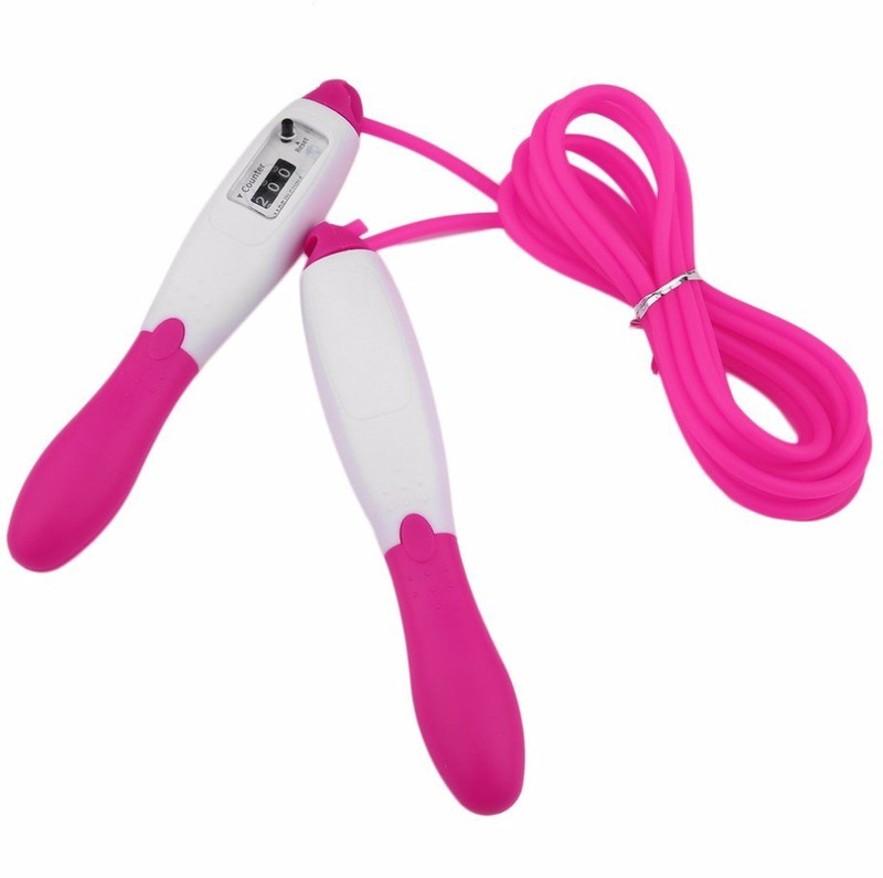HAWKISH DIGITAL COUNTING LCD SKIPPING ELECTRONIC COUNTER PROFESSIONAL SKIPPING FOR WARM UP AND FITNESS EXERCISE,FOR ALL AGES Digital Cordless Skipping Rope(Pink, Length: 0 inch)