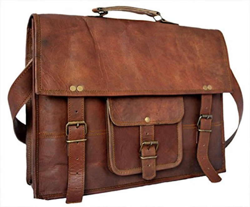 handmadeleatherbags h18 Waterproof Shoulder Bag(Brown, 7 L)