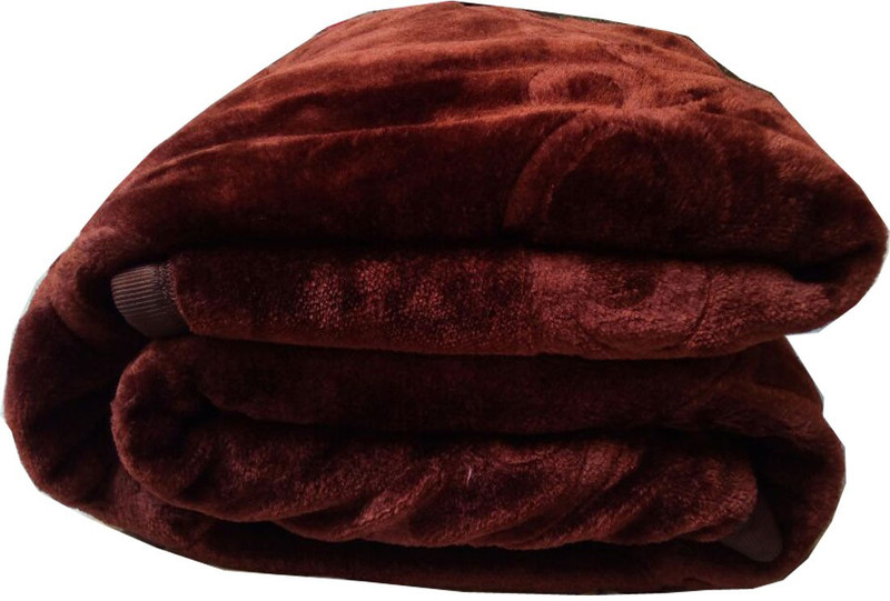 g s collections Floral Single Mink Blanket(Polyester, Coffee)