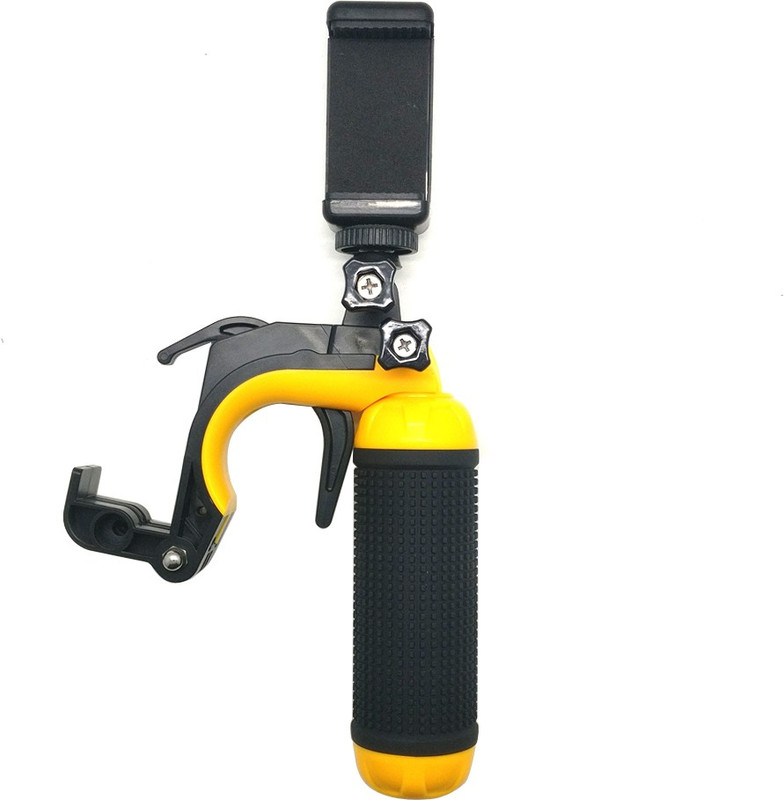 Smiledrive Underwater Photography Pistol Trigger Floating Grip Set for GoPro Action Cameras, Smart Phones with Strap Plastic Camera Pistol Grip(Yellow, Black)
