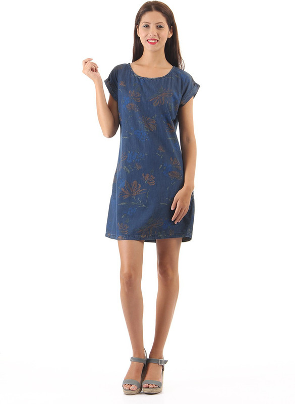Pepe Jeans Women Shift Blue Dress