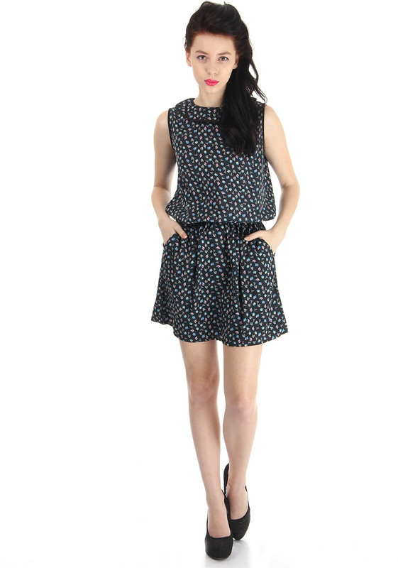Pepe Jeans Women Fit and Flare Black Dress