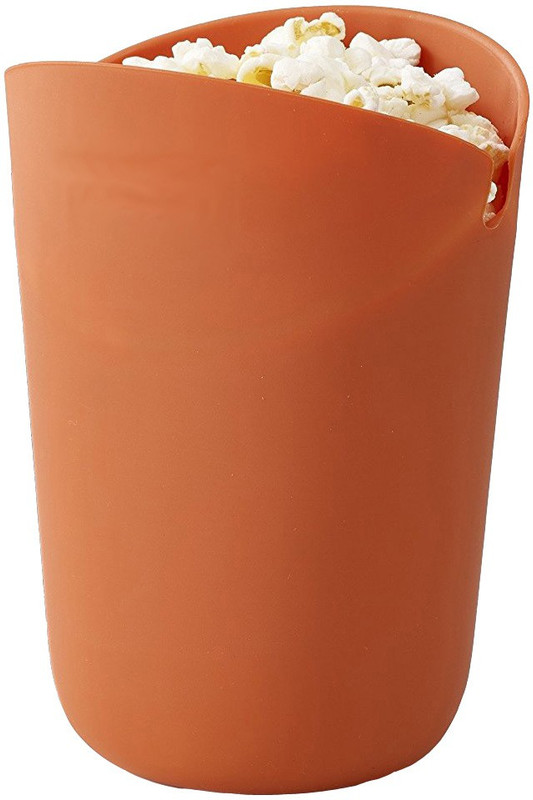 RIANZ Microwave Silicone Popcorn Popper Maker Single Serve Portion Silicone Food Safe (Color May Vary) Microwave Silicone Popcorn Popper Maker Single Serve Portion Silicone Food Safe (Color May Vary) 300 ml Popcorn Maker(Multicolor)