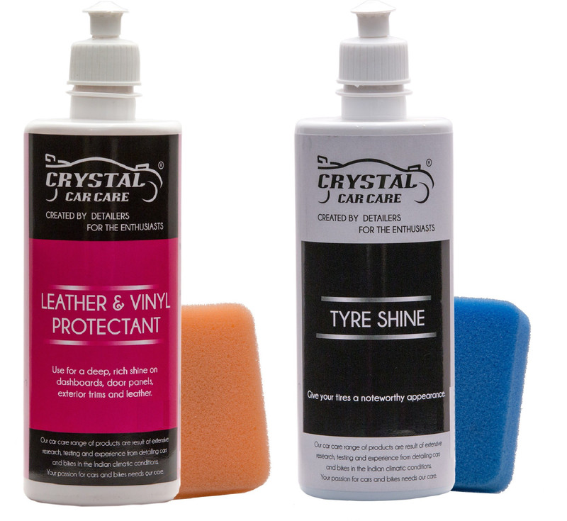 crystal car care COMBO TYRE SHINE & LEATHER & VINYL PROTECTANT TSLVPBP0300 Vehicle Interior Cleaner(600 g)