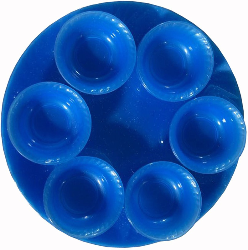 decornt Blue Microwave Safe Unbreakable Food Grade Round Virgin Plastic 12 Inches Full Dinner Plate Set of 6 and 12 Bowls Pack of 18 Dinner Set(Plastic)
