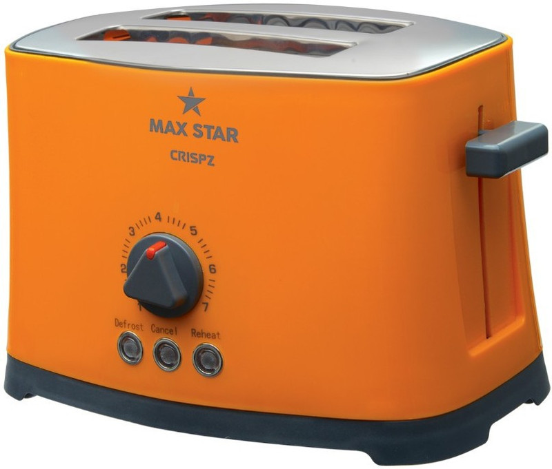 Maxstar PT02 Crispz 750 W Pop Up Toaster(Orange) Maxstar PT02 Crispz 750 W Pop Up Toaster(Orange)