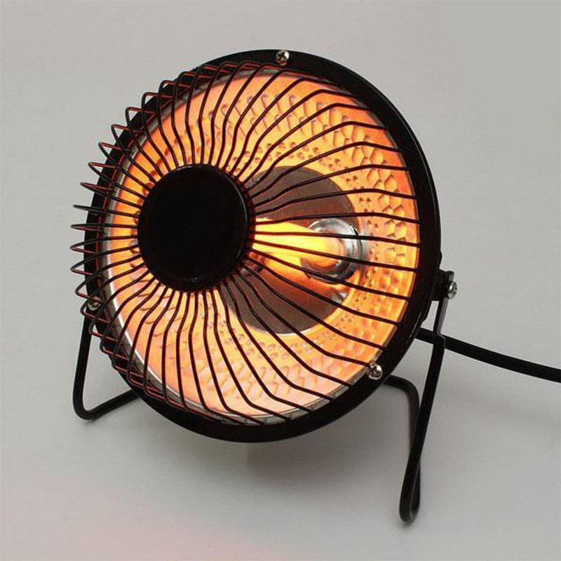 IBS HJ-600-1 Metal Frame 360 Degree Rotation Mini Electric Halogen Pipe Desktop Heater Winter Hand Warmer Radiant Room Heater