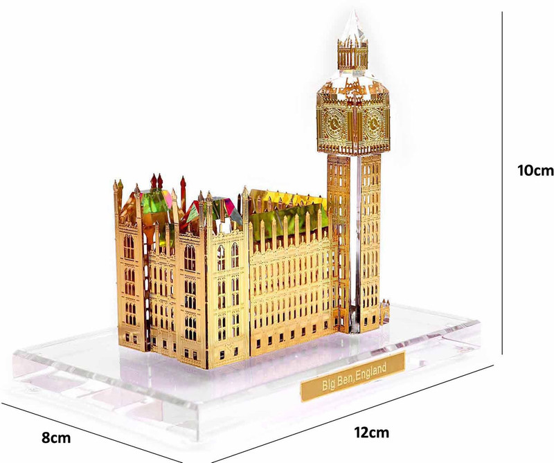 kolambas Creative Crafts Crystal 24 karat Gold Plated BIG BEN Home Decorative Souvenir Model Miniature Corporate Showpiece Decorative Showpiece  -  13 cm(Brass, Gold)
