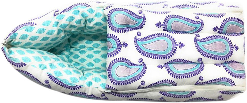Bacati Paisley Coral Aqua Reversible Baby Sleeping Bag(Multicolor)
