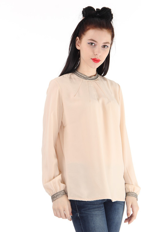 Pepe Jeans Casual Full Sleeve Solid Women Pink Top